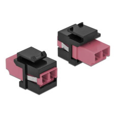 Delock Keystone-Modul LC Buchse zu LC Buchse Violett / Schwarz Delock Keystone-Modul LC Buchse zu LC Buchse Violett / Schwarz