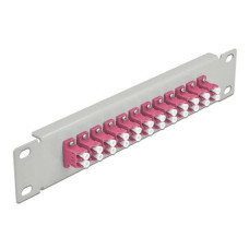 Delock Verteilerplatte 10″ LWL Patchpanel 12 Port LC Duplex grau