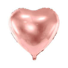 Partydeco Folienballon Herz Rosegold