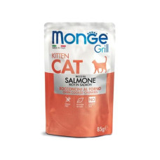 Monge Nassfutter Grill Kitten, Lachs, 85 g