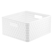 Rotho Aufbewahrungskorb Country 16 x 30 x 32,8 cm, Weiss Rotho Aufbewahrungskorb Country 16 x 30 x 32,8 cm, Weiss