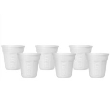 Bialetti Espresso Becher 90 ml, 6 Stück, Weiss
