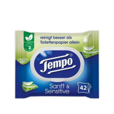 Tempo Feuchttücher sanft & sensitiv Aloe Vera 42 Stück Tempo Feuchttücher sanft & sensitiv Aloe Vera 42 Stück