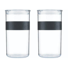 Bodum Vorratsglas Presso 2 Stück, 2 l, Schwarz/Transparent