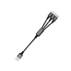 4smarts USB-Ladekabel 2.4A USB A - Lightning/Micro-USB B/USB C 0.2 m