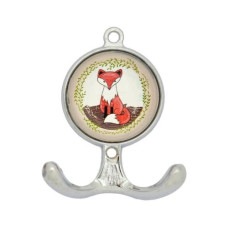 Tranquillo Wandhaken Fuchs, 2-fach, Metall/Glas Tranquillo Wandhaken Fuchs, 2-fach, Metall/Glas