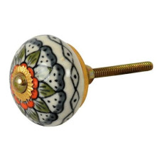 Tranquillo Möbelgriff handgemacht, Ø 4 cm, Mehrfarbig/Gold Tranquillo Möbelgriff handgemacht, Ø 4 cm, Mehrfarbig/Gold