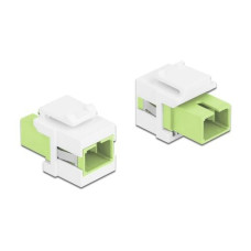 Delock Keystone-Modul SC Buchse zu SC  Buchse Lindgrün / Weiss