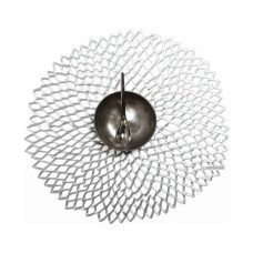 Chilewich Tischset Dahlia 39 cm x 36 cm, Silber