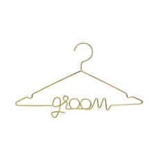 Partydeco Hochzeitsaccessoire Kleiderbügel Groom 45 x 27 cm, Gold Partydeco Hochzeitsaccessoire Kleiderbügel Groom 45 x 27 cm, Gold