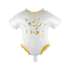 Partydeco Folienballon Baby romper Gold/Weiss Partydeco Folienballon Baby romper Gold/Weiss