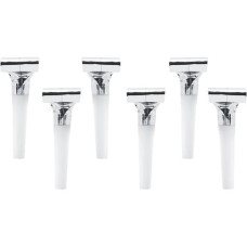 Partydeco Partypfeife Silber, 6 Stück Partydeco Partypfeife Silber, 6 Stück