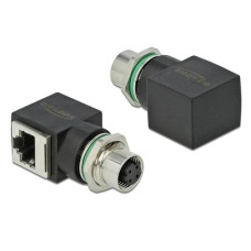 Delock Winkeladapter M12 4 Pin zu RJ45 Buchse 1 Stück Delock Winkeladapter M12 4 Pin zu RJ45 Buchse 1 Stück