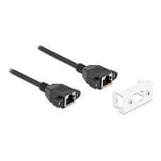 Delock Patchkabel für Easy 45 Modul Cat 6A, S/FTP, 1 m, Schwarz