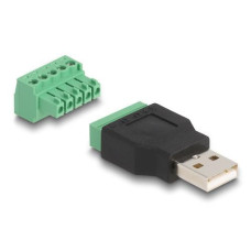 Delock USB 2.0 Adapter USB-A Stecker - Terminalblock