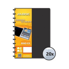 Adoc Sichtbuch Bind-Ex A4, 20 Taschen, Schwarz