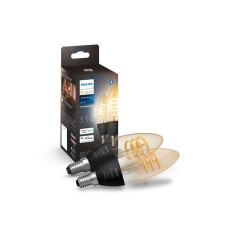 Philips Hue Leuchtmittel White Ambiance, 4.6 W, E14, Filament, 2 Stück