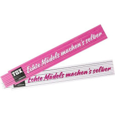 Tox-Dübel Doppelmeter «Echte Mädels machens selber», 2 m Tox-Dübel Doppelmeter «Echte Mädels machens selber», 2 m