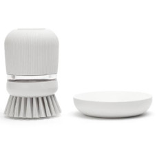 Brabantia Spülbürste mit Seifenspender Hellgrau Brabantia Spülbürste mit Seifenspender Hellgrau