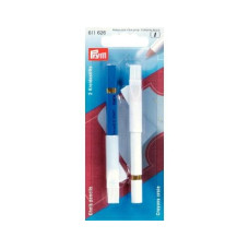 Prym Kreidestift mit Bürste, 2 Stück, weiss/blau Prym Kreidestift mit Bürste, 2 Stück, weiss/blau