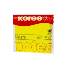 Kores Notizzettel 7.5 x 7.5 cm, Neongelb Kores Notizzettel 7.5 x 7.5 cm, Neongelb