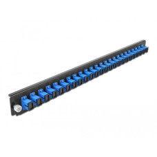 Delock Verteilerplatte Frontblende 24 Port SC Simplex blau 19 Rack