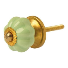 Tranquillo Möbelgriff handgemacht, Ø 3 cm, Hellgrün/Gold Tranquillo Möbelgriff handgemacht, Ø 3 cm, Hellgrün/Gold