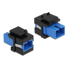 Delock Keystone-Modul SC Buchse zu SC  Buchse Blau / Schwarz