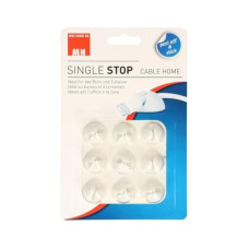 Max Hauri Kabel-Clip 1er, 9 Stück, Weiss