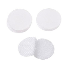 HobbyFun Klettverschluss 2 cm Rund Weiss 20 Stück