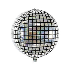 Partydeco Folienballon Disco Ball Silber Partydeco Folienballon Disco Ball Silber