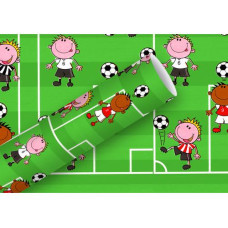 Braun + Company Geschenkpapier Fussball 70 cm x 2 m, 80 g/m², Mehrfarbig