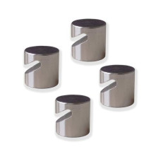 Franken Hakenmagnet Ø 16 mm x 16 mm,  4 Stück, Silber