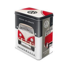 Nostalgic Art Vorratsdose VW Bus 3 l, Rot/Schwarz/Weiss