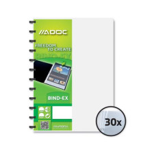 Adoc Sichtbuch Bind-Ex A4, 30 Taschen, Tranpsarent