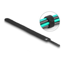 Delock Klettkabelbinder Schwarz 150 mm x 12 mm, 10 Stück
