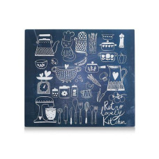Zeller Present Herdabdeckplatte Lovely Kitchen Schwarz