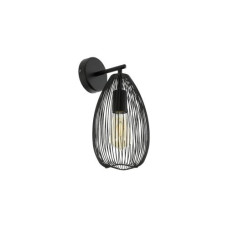 EGLO Leuchten Wandleuchte CLEVEDON 1x E27 Schwarz