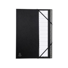 Exacompta Ordnungsmappe Ordonator A4, 12 Fächer, Schwarz Exacompta Ordnungsmappe Ordonator A4, 12 Fächer, Schwarz