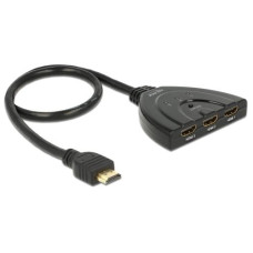 Delock Verteiler 3 Port HDMI Switch 60cm 4K/30Hz, Bidirektional