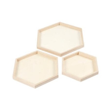 Creativ Company Holzartikel Tablett 3 Stück Creativ Company Holzartikel Tablett 3 Stück