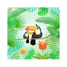 Braun + Company Papierservietten Tucans 33 cm x 33 cm, 20 Stück Braun + Company Papierservietten Tucans 33 cm x 33 cm, 20 Stück