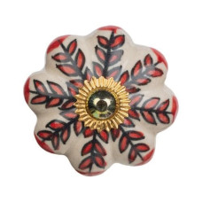 Tranquillo Möbelgriff handgemacht, Ø 4.5 cm, Weiss/Gold Tranquillo Möbelgriff handgemacht, Ø 4.5 cm, Weiss/Gold