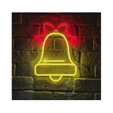 Vegas Lights LED Dekolicht Neon Sign Weihnachtsglocke 22 x 30 cm