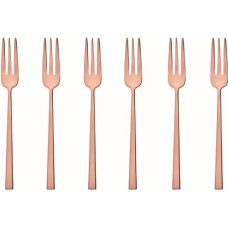 Sambonet Kuchengabel Rock 6 Stück, Kupfer