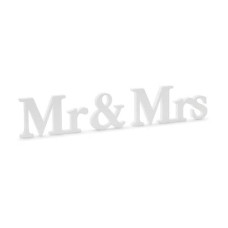 Partydeco Hochzeitsaccessoire Holzschrift Mr & Mrs 50 x 9.5 cm, Weiss Partydeco Hochzeitsaccessoire Holzschrift Mr & Mrs 50 x 9.5 cm, Weiss