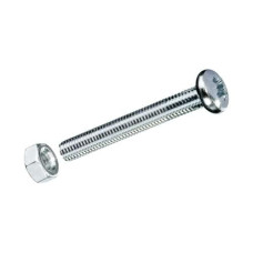 Krafter Metrische Schrauben M 4 x 30 mm, mit Muttern, Stahl, 10 Stk