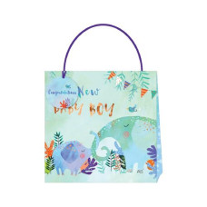 Cart Geschenktasche Blau Baby Boy Elephant