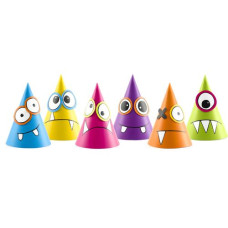 Partydeco Partyhüte Monster Mehrfarbig, 16 x 10 cm, 6 Stück Partydeco Partyhüte Monster Mehrfarbig, 16 x 10 cm, 6 Stück
