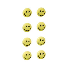 Franken Haftmagnet Happy Ø 20 mm, 8 Stück, Gelb